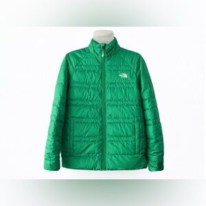 Boys The North Face 550 Down Puffer Jacket Green L (14-16) NEW
